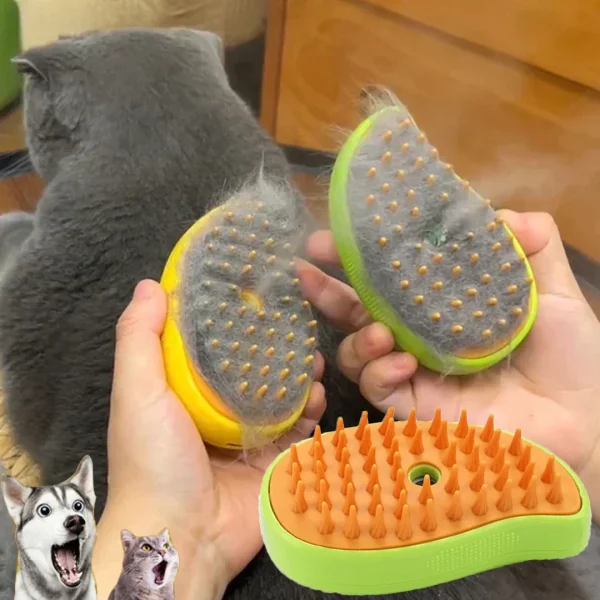 Steam Pet Grooming Massage Brush
