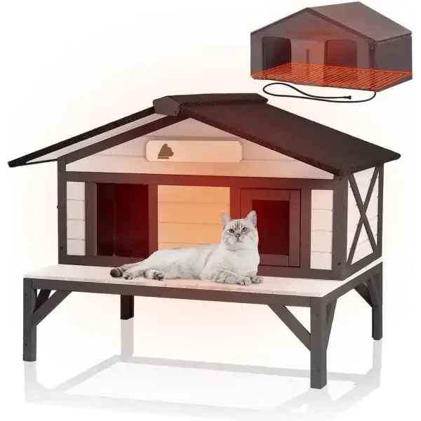 Heated Weatherproof Outdoor Cat Shelter