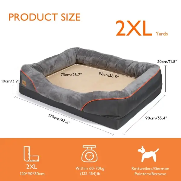 Orthopedic Memory Foam Dog Bed