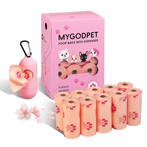 Dog Poop Bags Biodegradable Leakproof Dispenser