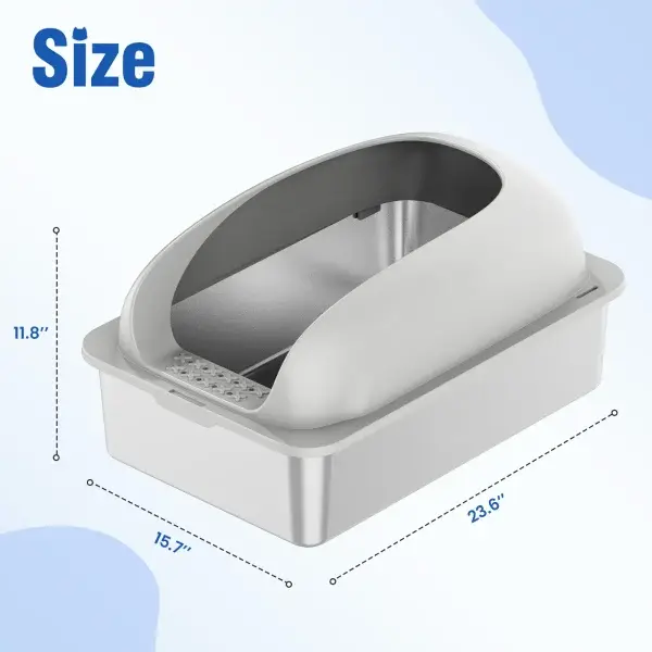 Stainless Steel Covered Cat Litter Box