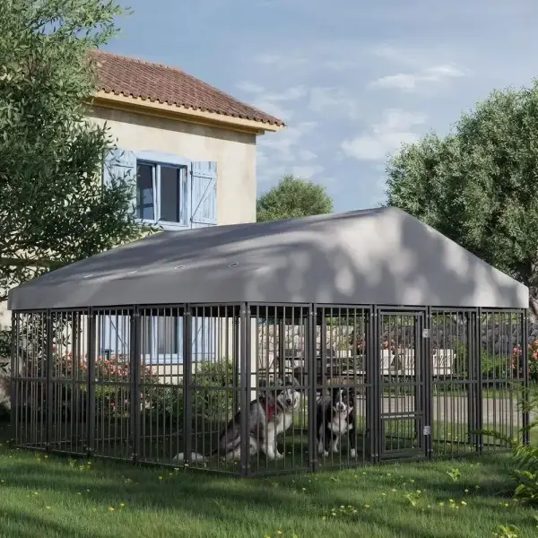 10x10ft Outdoor Dog Kennel with Roof